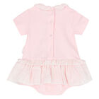 Baby Girls Pink Bunny Romper, 1, hi-res