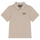 تيشيرت أولاد بولو بالشعار باللون البيج, 3, hi-res