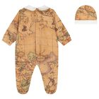 Ivory & Beige Geo Map Babygrow Gift Set, 2, hi-res