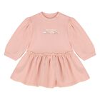 Younger Girls Pink Horse Logo Dress, 1, hi-res