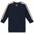 Girls Navy Logo Dress, 1, hi-res