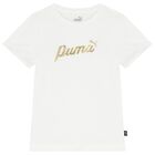 Girls White Logo T-Shirt, 3, hi-res