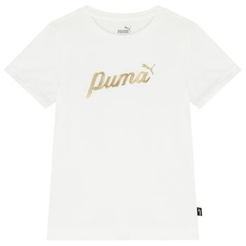 Girls White Logo T-Shirt