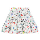 Girls White Logo Skirt, 1, hi-res