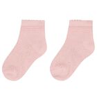 Younger Girls Ivory & Pink Socks ( 2-Pack ), 2, hi-res