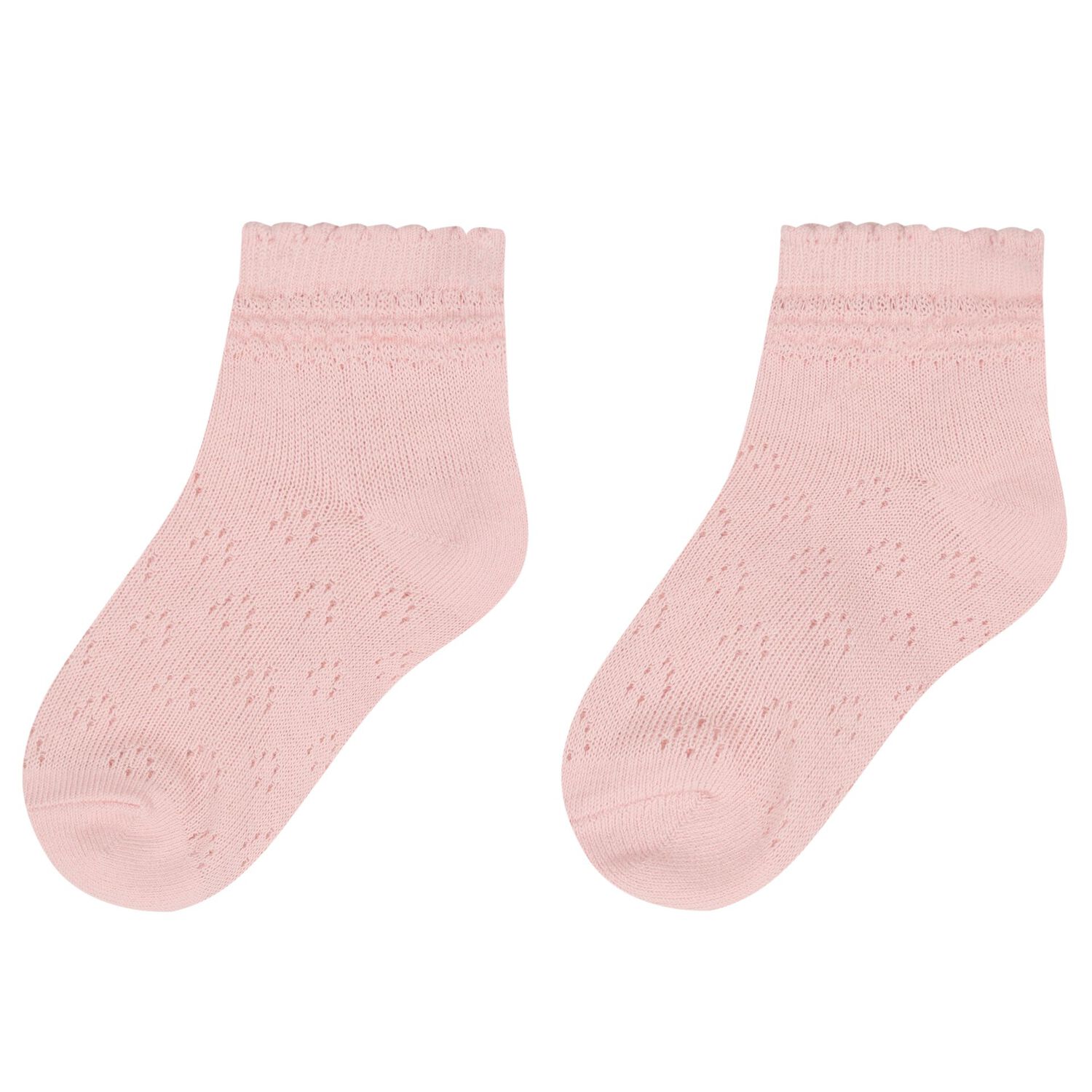 Younger Girls Ivory & Pink Socks ( 2-Pack ), 2, hi-res