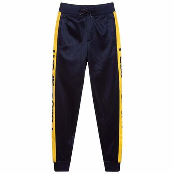 Boys Navy Logo Joggers