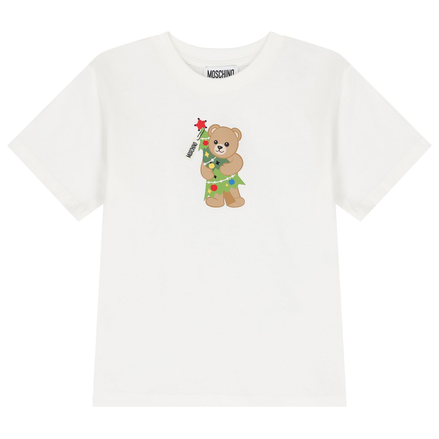 Ivory Christmas Teddy Bear Logo T-Shirt , 1, hi-res