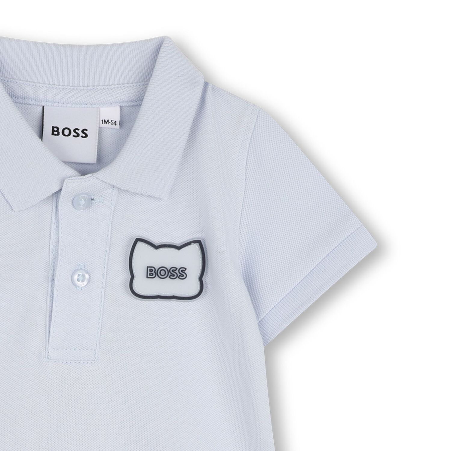 Baby Boys Blue Logo Romper, 2, hi-res