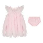 Baby Girls Pink Ruffled Tulle Dress Set, 1, hi-res
