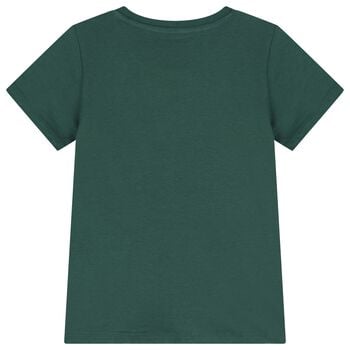 تيشيرت اولاد بشعار تيدى بير باللون الاخضر 