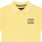 Boys Yellow Logo Embroidery Polo Shirt, 4, hi-res