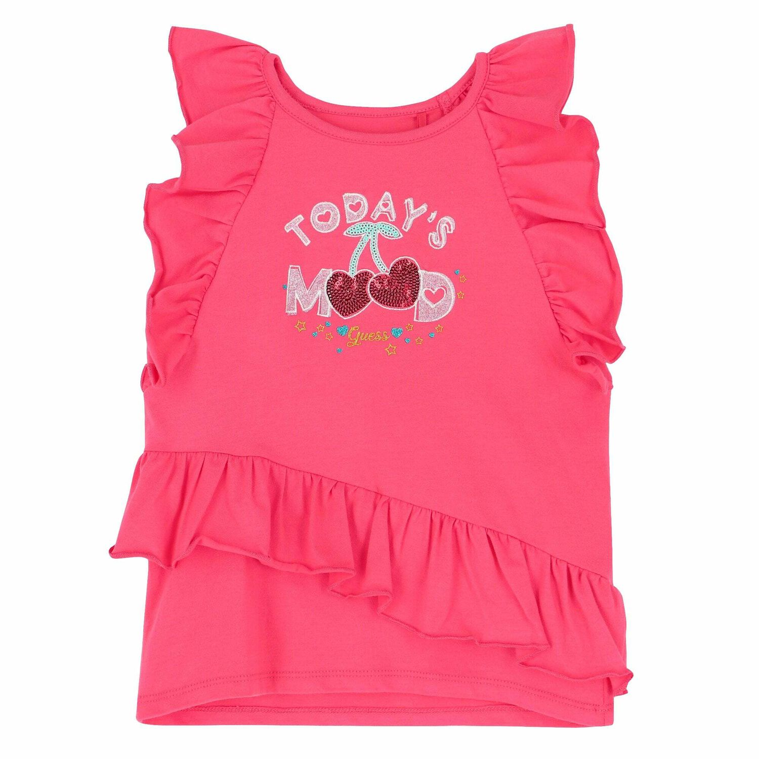 Girls Pink Logo Top, 1, hi-res