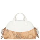 White & Beige Geo Map Baby Changing Bag , 1, hi-res