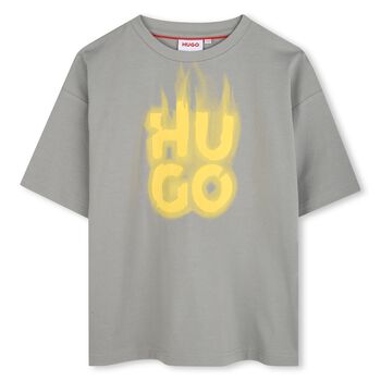 Boys Grey Logo T-Shirt