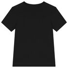 Boys Black Logo T-Shirt, 1, hi-res