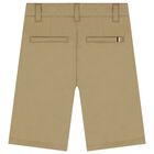 Boys Beige Chino Shorts, 2, hi-res