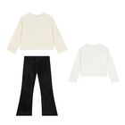 Girls White & Black Rhinestone Leggings Set, 1, hi-res