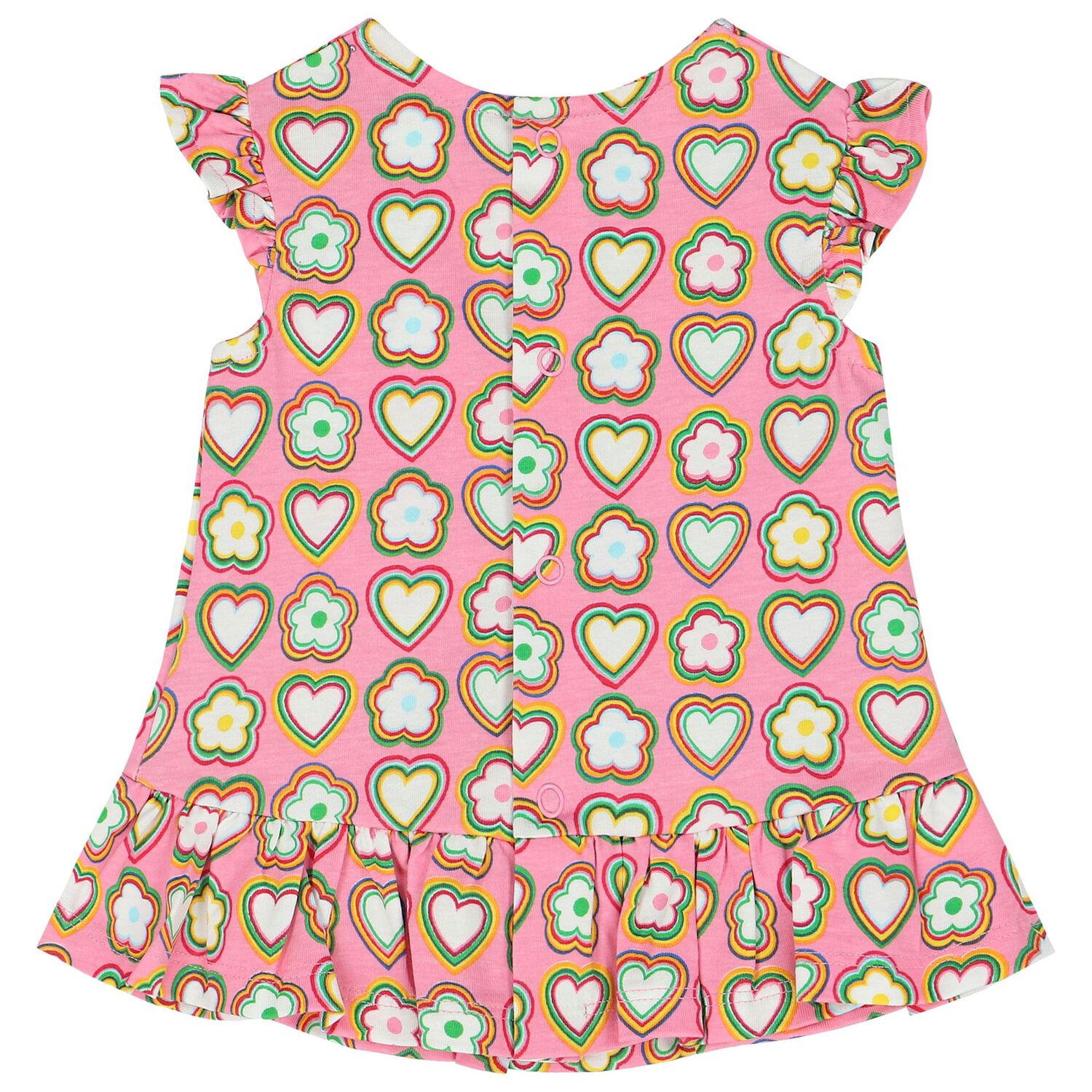 Girls Pink Flowers Dress Set, 1, hi-res