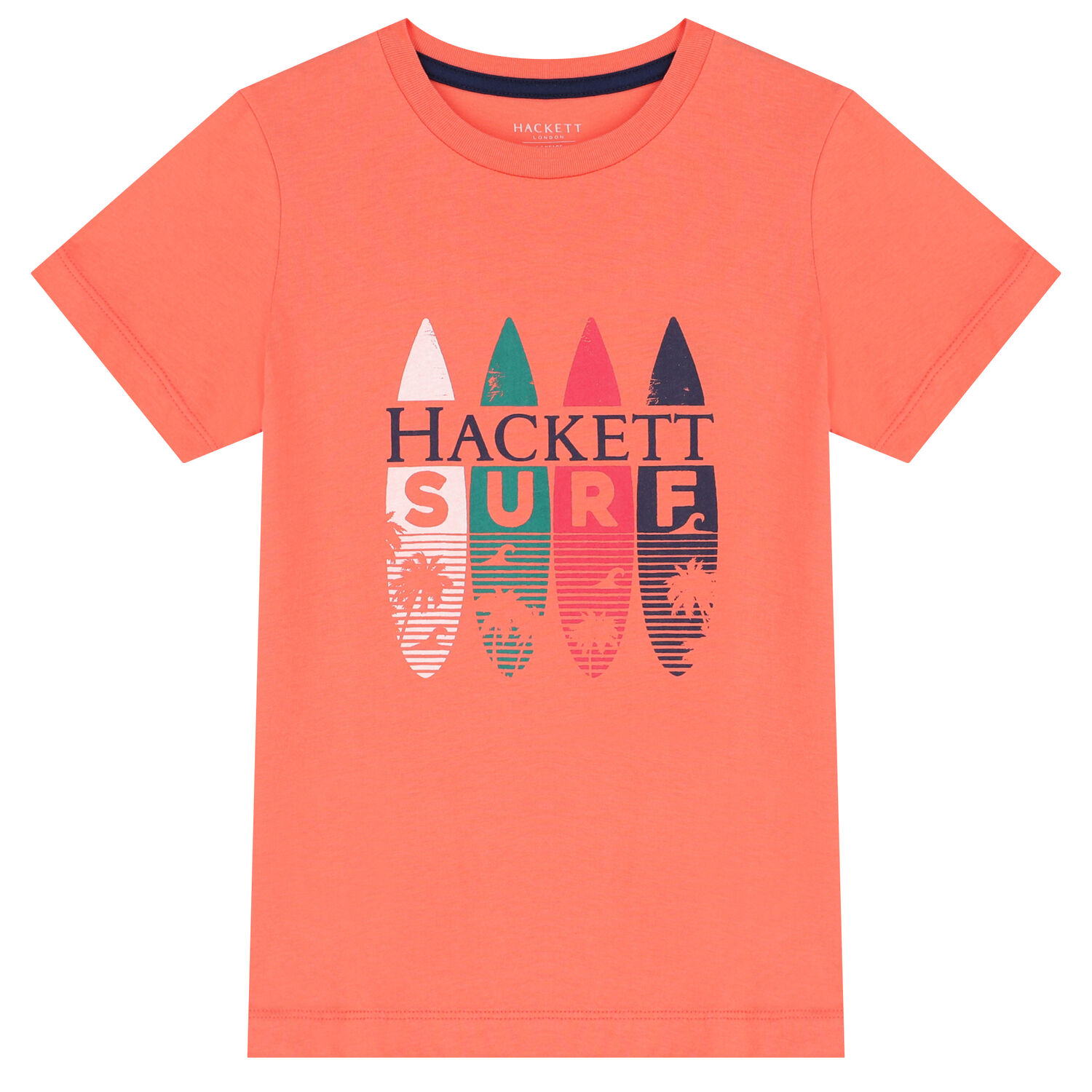 تيشيرت أولاد بالشعار باللون البرتقالى, 2, hi-res