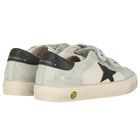 Ivory & Grey Logo Trainers, 1, hi-res