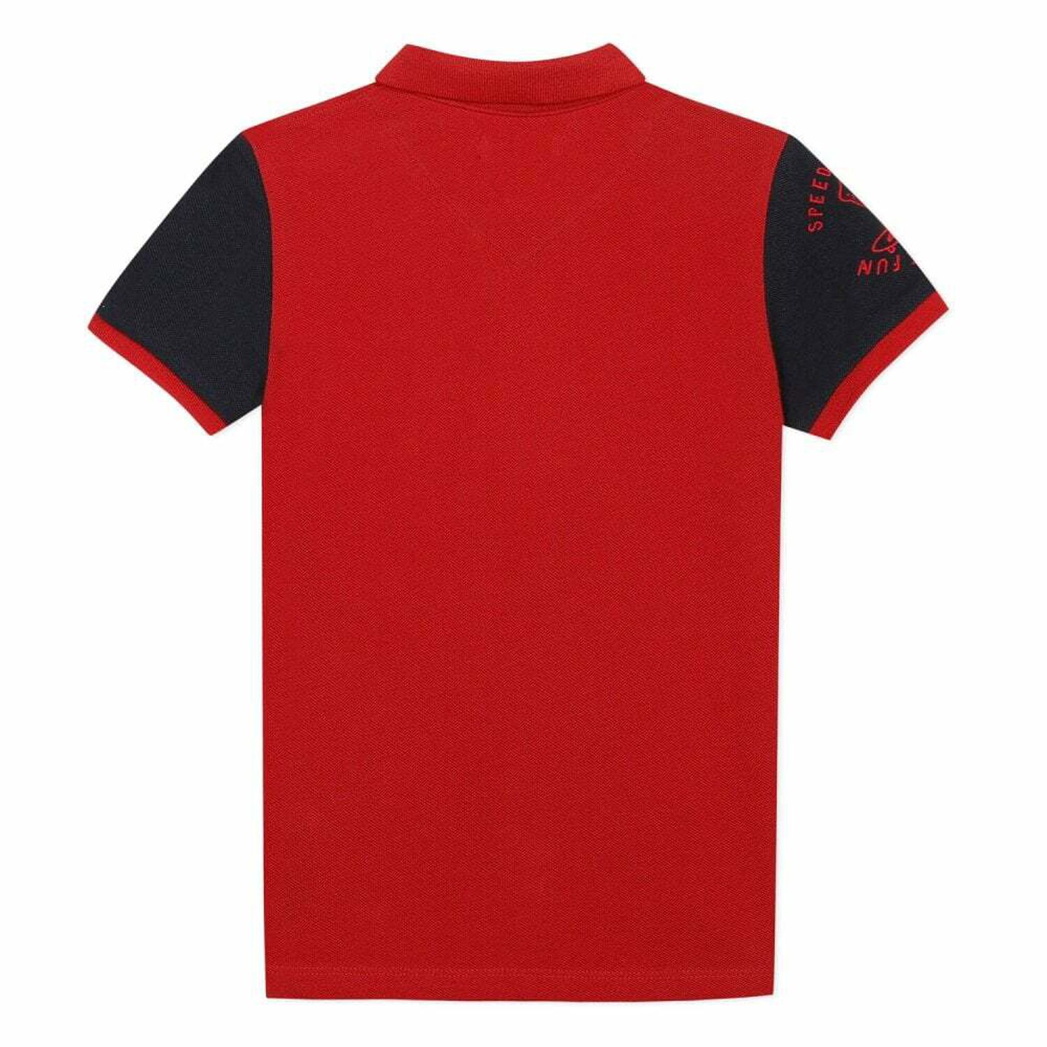 Boys Red Cotton Polo Shirt, 1, hi-res image number null