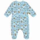 Blue Teddy Logo Babygrow, 1, hi-res