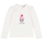 Girls Ivory & Pink Bear Skirt Set, 1, hi-res