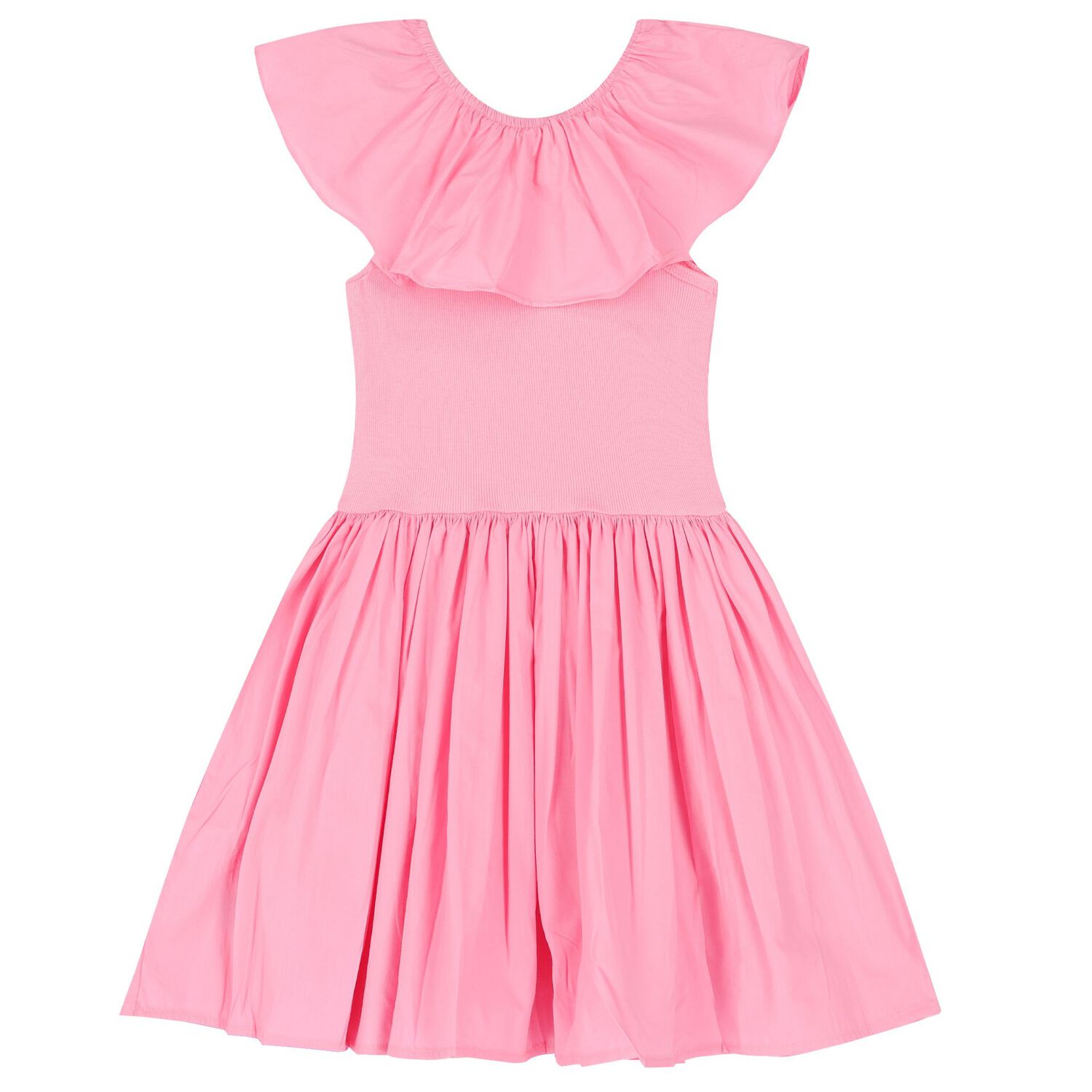 Girls Pink Ruffled Dress, 1, hi-res