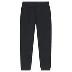Girls Black Logo Joggers, 1, hi-res