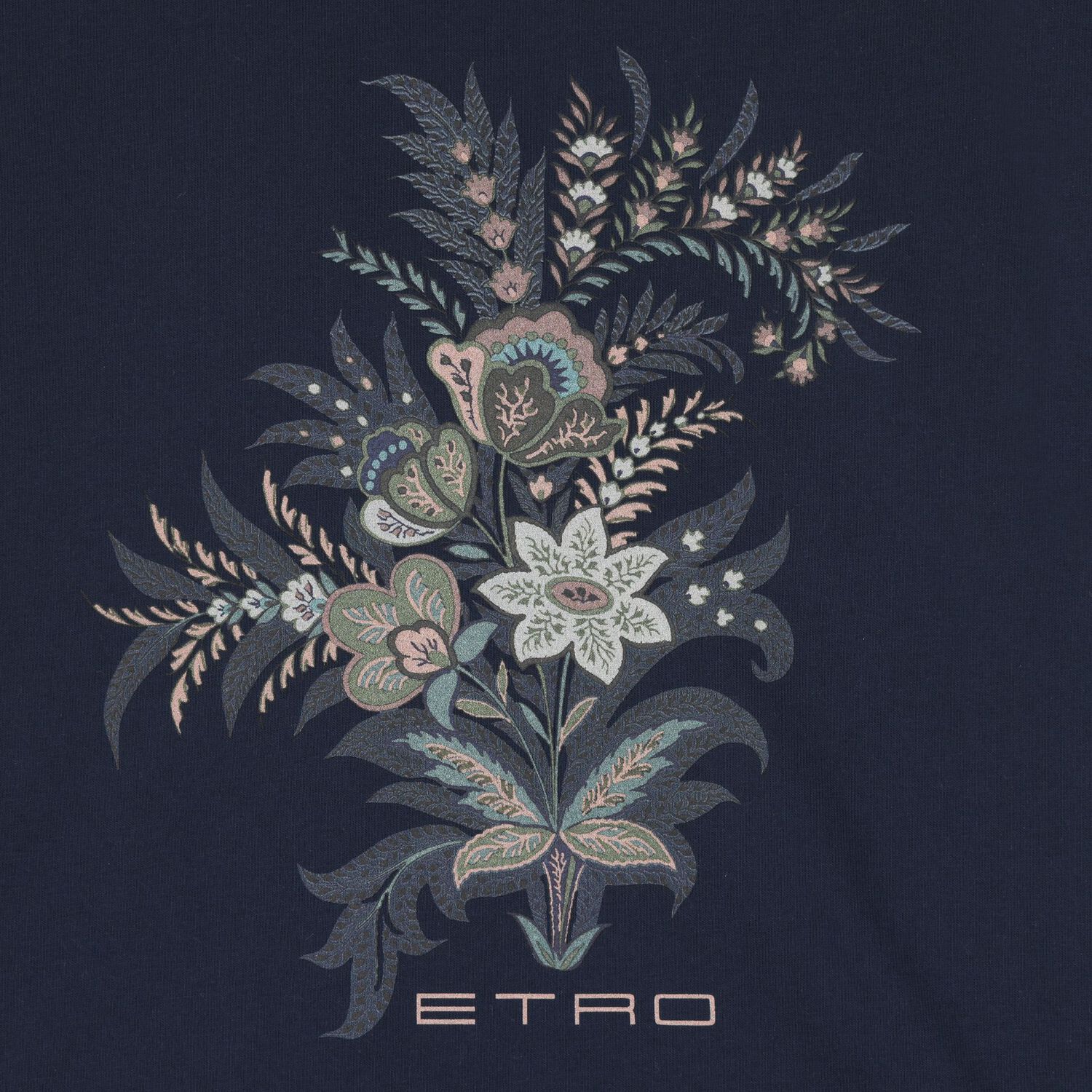 Girls Navy Blue Floral Logo T-Shirt, 3, hi-res