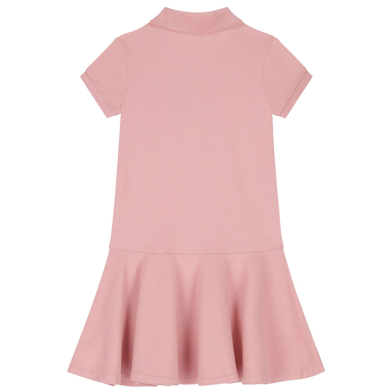 فستان بنات بولو بالشعار باللون الزهري, 1, hi-res image number null