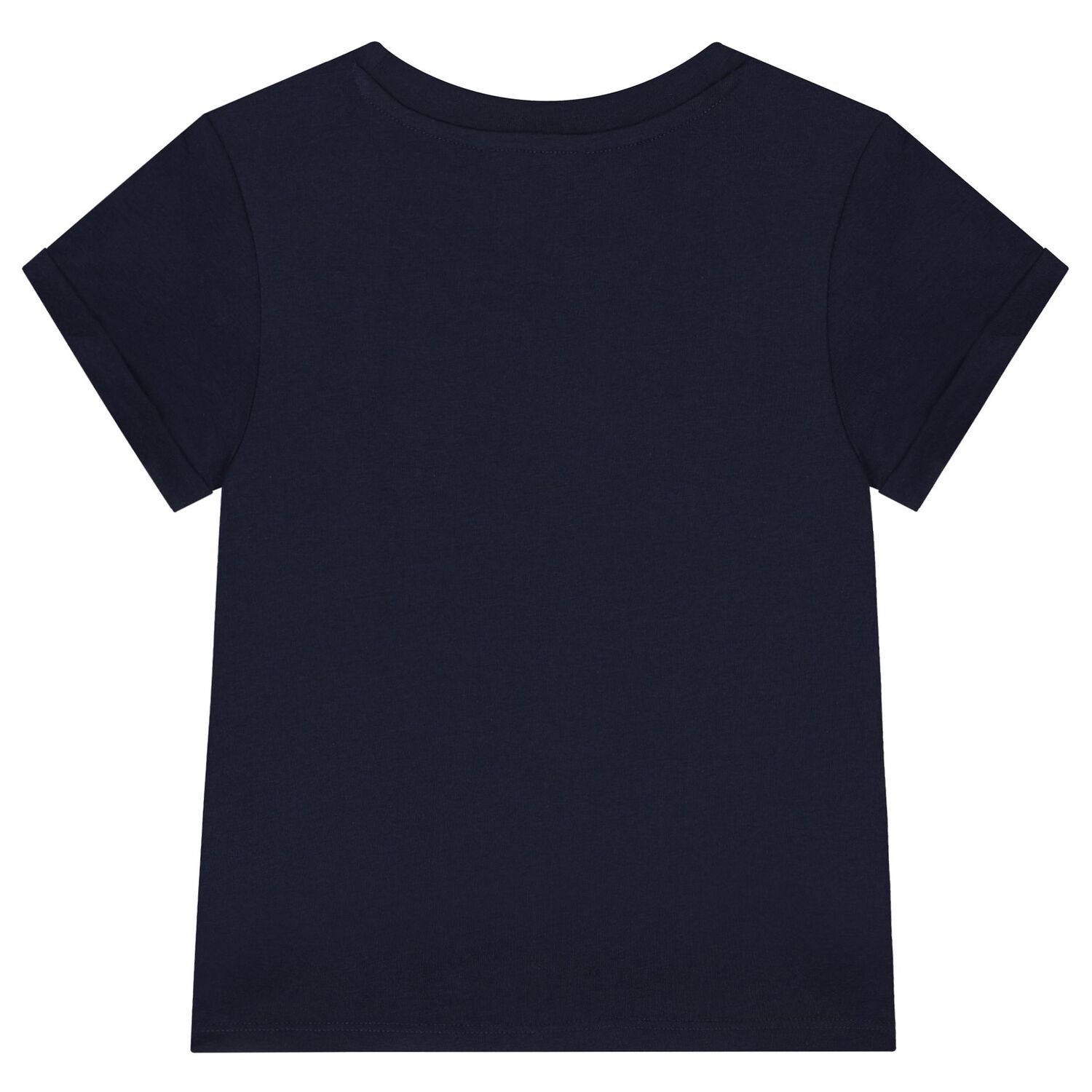 Girls Navy Blue Logo T-Shirt, 2, hi-res image number null