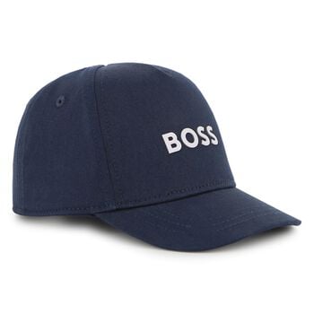 Baby Boys Navy Blue Logo Cap