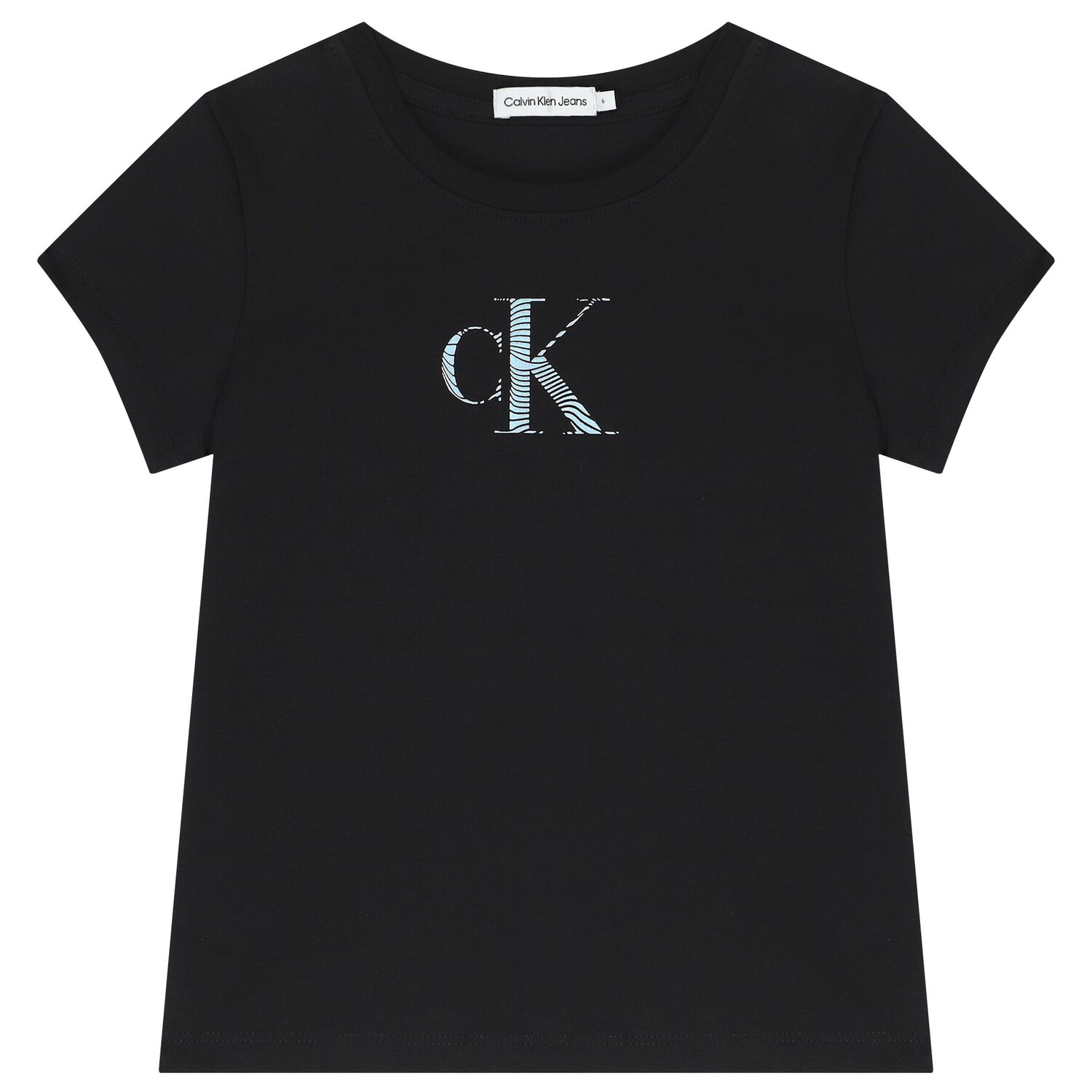 Girls Black Logo T-Shirt, 1, hi-res