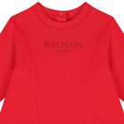 طقم بنات بشعار أحمر للفتيات الصغيرات, 1, hi-res