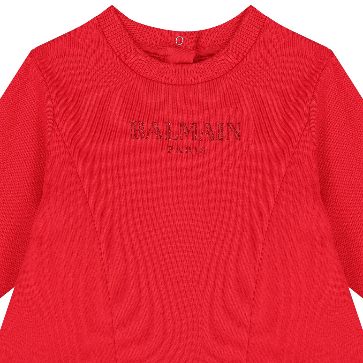 طقم بنات بشعار أحمر للفتيات الصغيرات, 1, hi-res