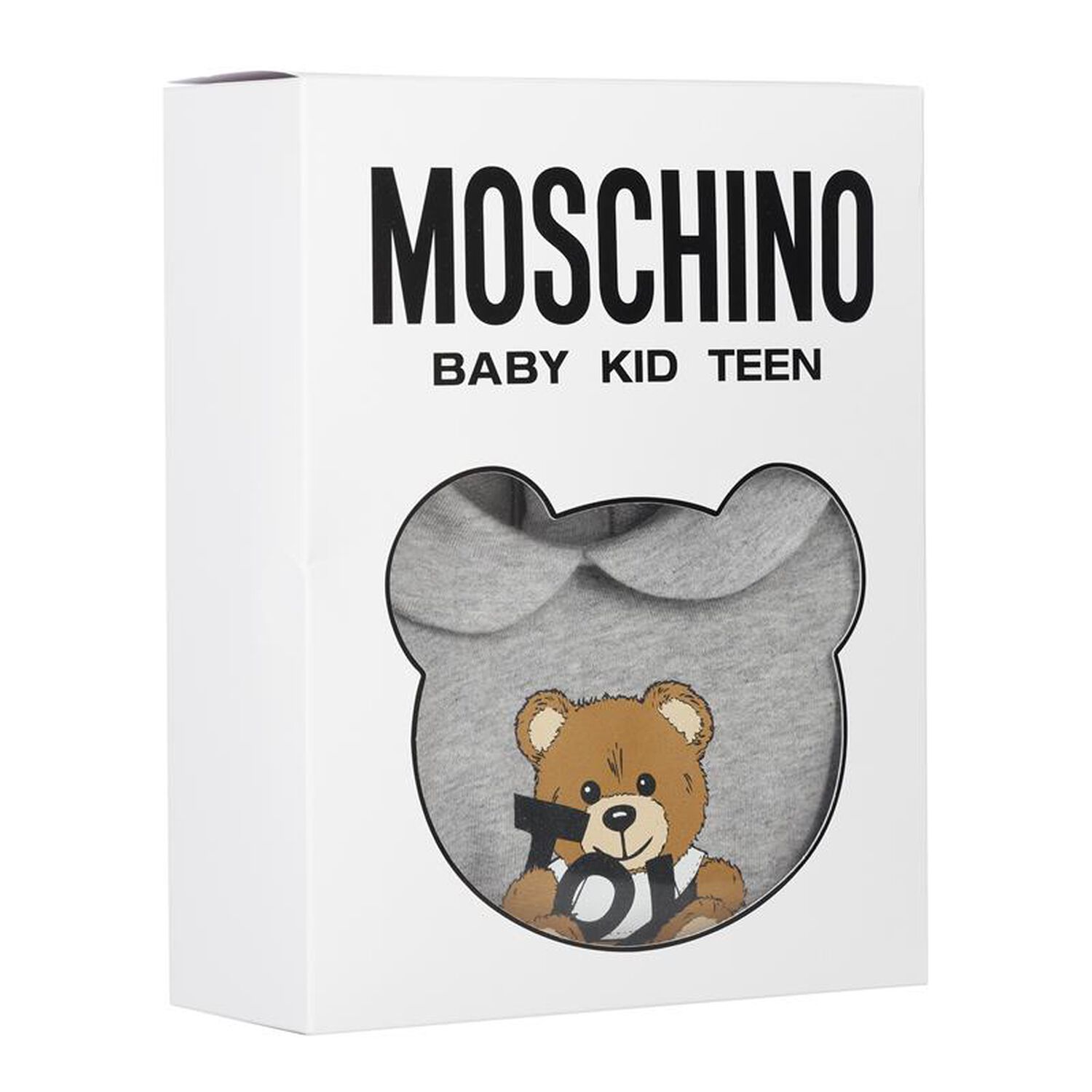 Grey Teddy Bear Logo Babygrow Gift Set, 5, hi-res