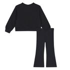 Younger Girls Black & Pink Logo Leggings Set, 1, hi-res