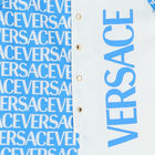 Baby Boys White & Blue Logo Romper, 1, hi-res