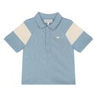 Younger Boys Blue Logo Polo Shirt, 2, hi-res