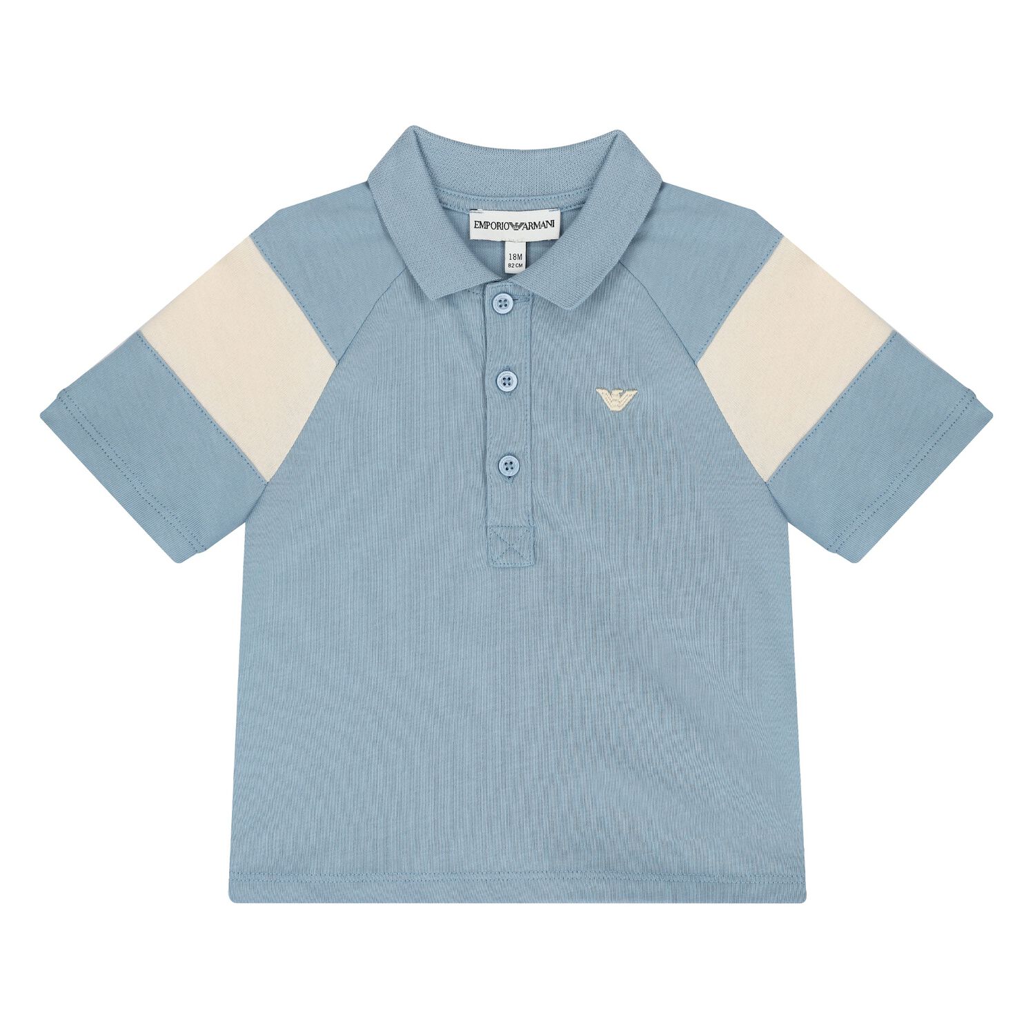 Younger Boys Blue Logo Polo Shirt, 2, hi-res