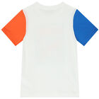 Boys White Logo T-Shirt, 1, hi-res