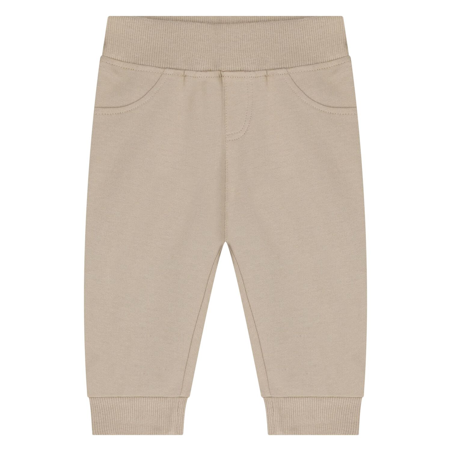 Baby Boys Beige Cotton Bear Tracksuit, 1, hi-res