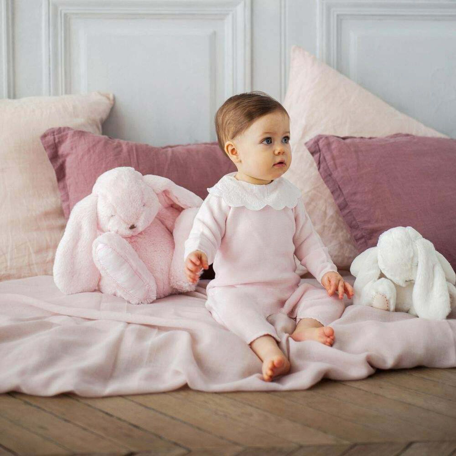 دمية ارنب باللون الوردى الفاتح للبنات 35 سم, 1, hi-res image number null