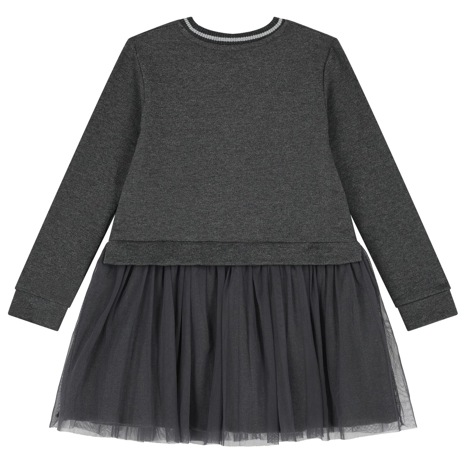 Girls Grey Tulle Dress, 1, hi-res image number null