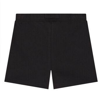 Younger Boys Black Monogram Logo Shorts