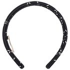 Girls Black Logo Headband, 3, hi-res