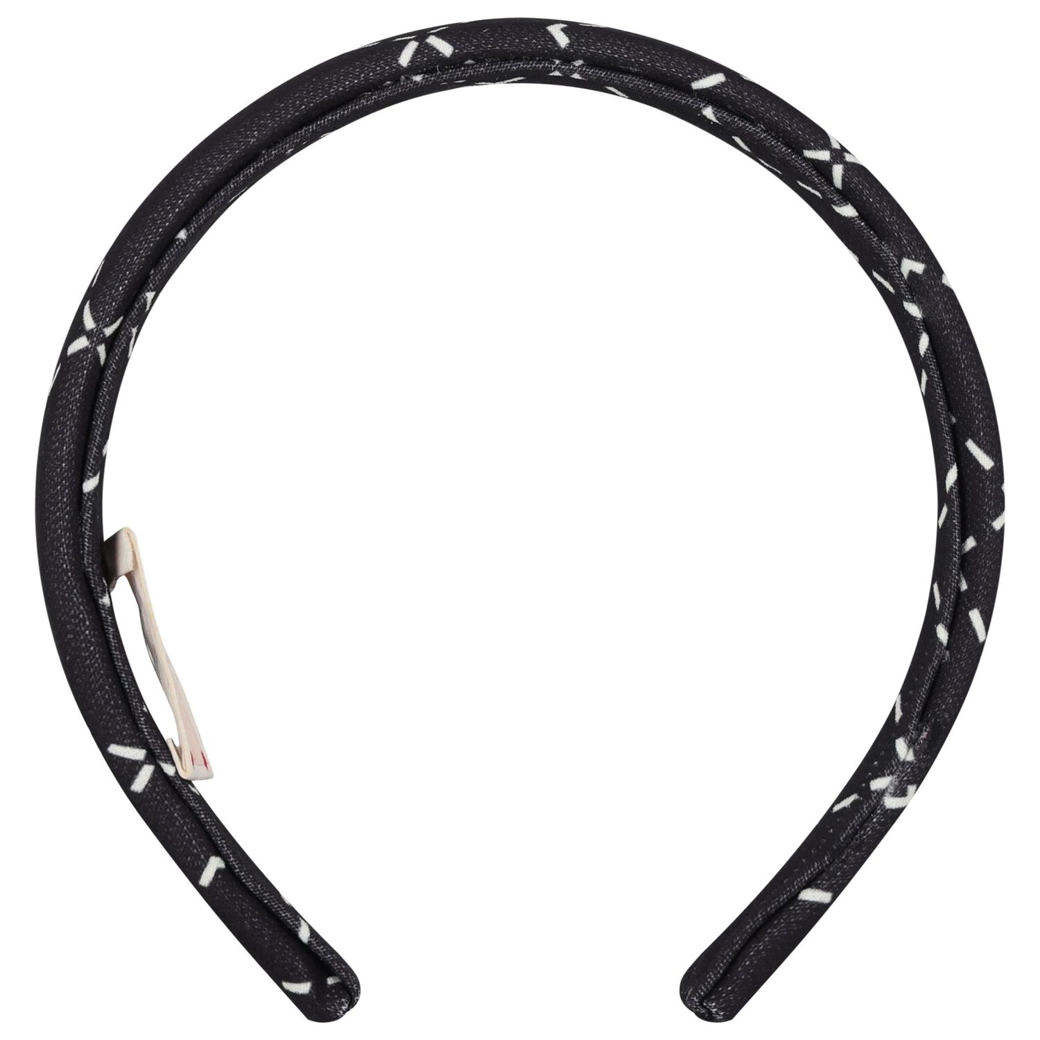 Girls Black Logo Headband, 3, hi-res