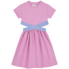 فستان بنات بالشعار باللون البنفسجي , 2, hi-res